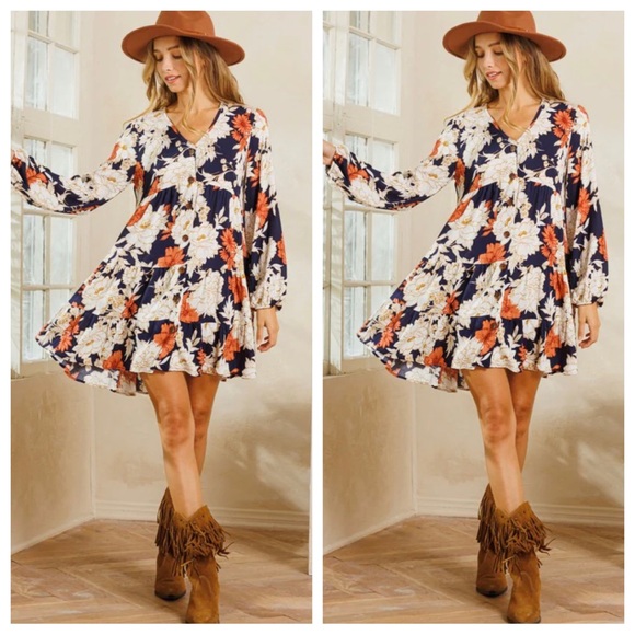 Boho chic fabulous floral dress - Picture 2 of 5